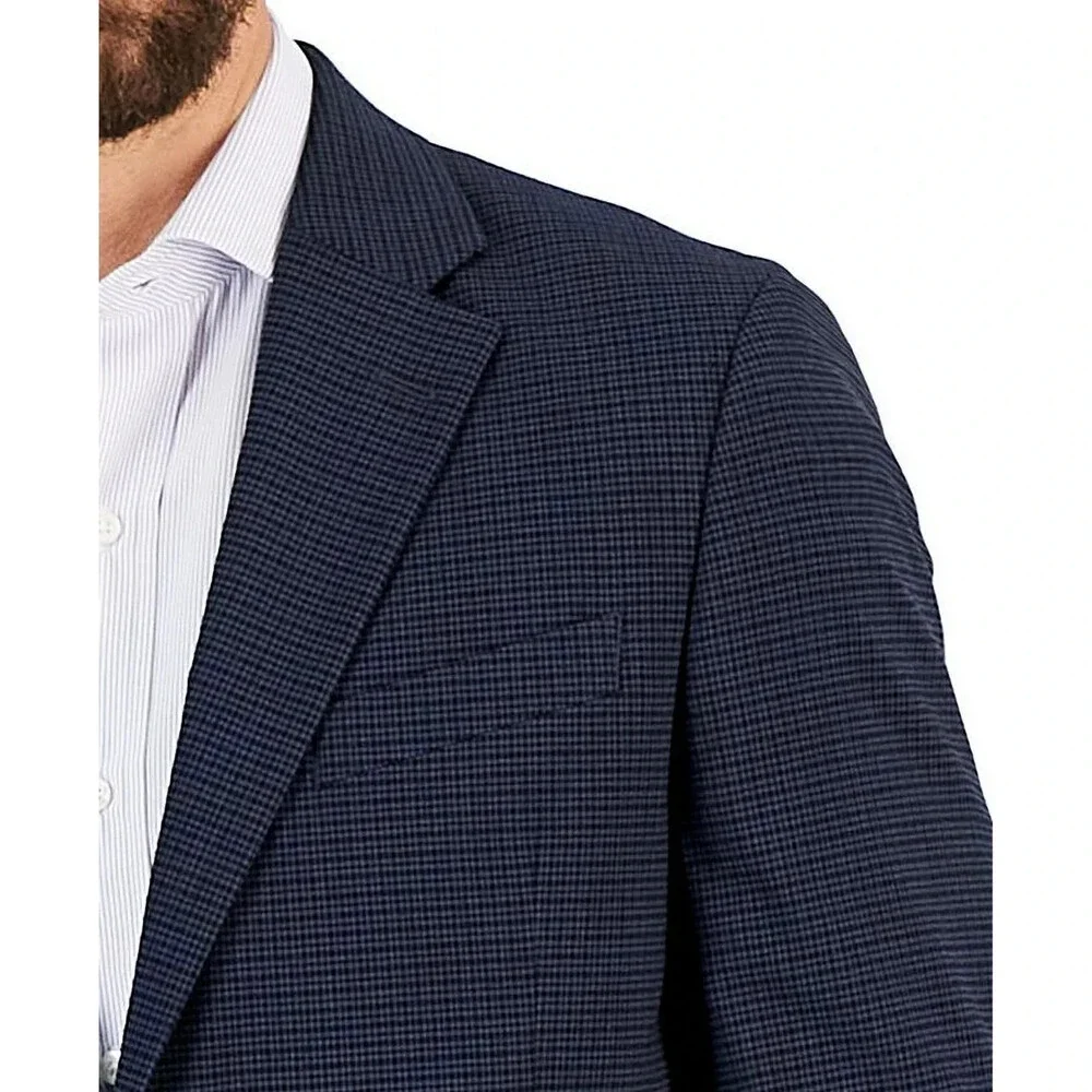 Nautica 2-Piece Suit Mens 38R Blue Stretch Two-Button Straight Leg Career UPS740